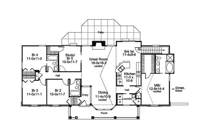 HPP-24298 house plan main floor
