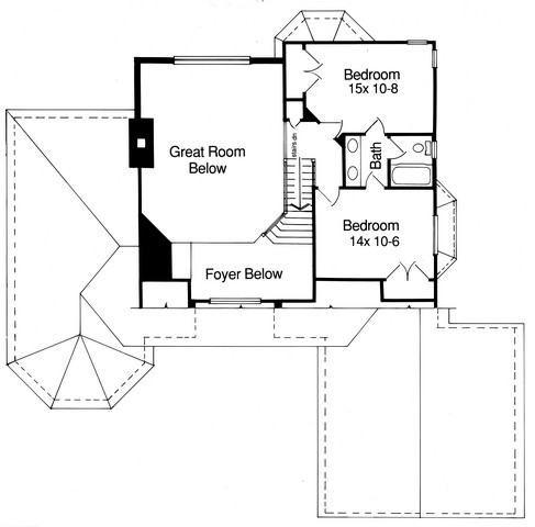 HPP 24154 house plan 2nd FLOOR PLAN-1