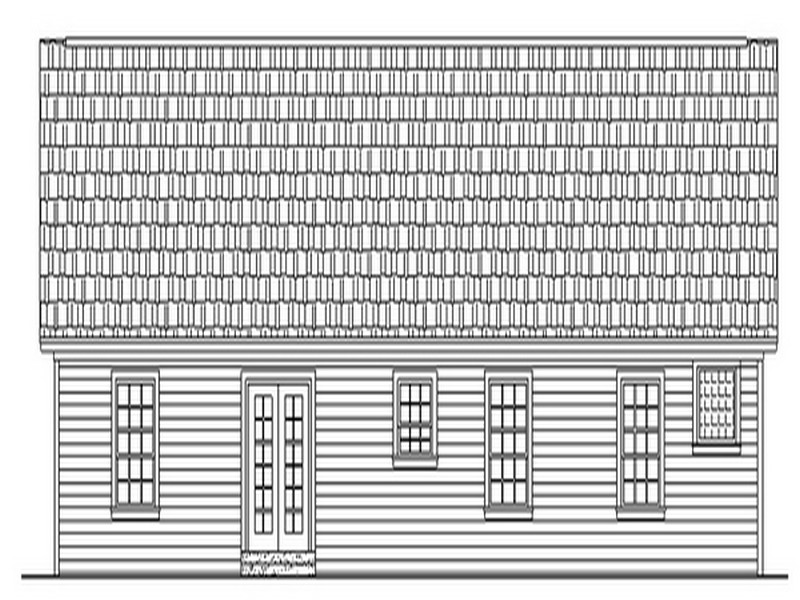 HPP-24332 house plan rear